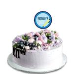 Festiko Fathers Day Round Shaped Cake Topper, Fathers Day Cake Decoration Supplies, Fathers Day Party Favors, Happy Fathers Day