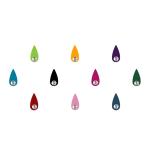 Comet Busters Tear Drop Shaped Multicolor Bindi With Stone (10 mm) (BIN1021) Pack of 1