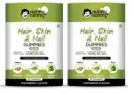 HUMMY GUMMY Biotin Hair Gummies for Hair Growth, Bright Skin & Strong Nails | Notice Improvement in Hair Fall | Biotin, Folic Acid, Vitamin A to E, Zinc | Delicious Strawberry Flavoured, 100% Vegetarian, Gluten & Gelatin Free | 60 Gummies for Men, Women