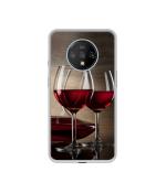 Casotec Wine Glass Design Printed Silicon Soft TPU Back Case Cover for OnePlus 7T