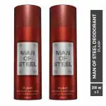 Denver Man of Steel Pump Long Lasting Deodorant for Men, Pack of 2 (200ml each) | Deodorants men