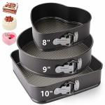 MOSTSHOP Set of 3 Springform Pan, Nonstick Bakeware Cake Pan, Detachable Cheesecakes Pan, 8