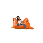 Ink craft Square Shape Bean Bag Cover Without Beans for Home/Office/Bedroom (Orange)