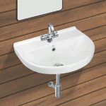 Wall Hung Premium Ceramic Wash Basin Wall Mounted Wash Basin for Bathroom | Wall Hung Wash Basin/Sink with Coupling & Screw Kit