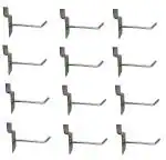 Q1 Beads Silver Stainless Steel Slatwall Panel Display Hook - 4 inch (pack of 12)
