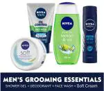 Nivea Pack of 4 Soft Cream 50ml, Oil Control Face wash 100ml, Fresh active Deo 150ml, Lemon Shower Gel 250ml