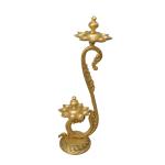 Kalarambh Bharat Haat Yellow Brass Divi Handicraft Art 12.7 x 13.97 x 50.8 cm