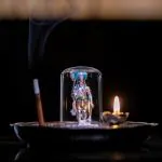 SILVERSPOT JEWEL 999 Pure Silver Beautiful Colorful Hanuman/Anjaneya with Acrylic Base Idol/Statue/Murti for Pooja/Gift Item for Auspicious Occasion/Car Dashboard