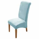 HOKIPO Velvet LONG BACK Chair Covers Set of 1, Sky blue (AR-4760-SBLU)