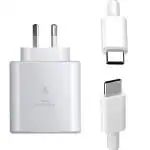 mPix Samsung 45W Power Adapter with Type C to C Cable Compatible With Samsung Galaxy A05S/A14 5G/S24 PLUS/F64 5G/Note 20 Ultra 5G/Z Fold 5