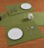 HOMADORN Premium Velvet Quilted Table Runner (13 inches X 72 inches) for 6 Seater Dining Table with 6 Placemats ( 13 inches x 20 inches )