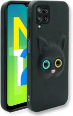 Mcase Rubber, Silicon Black Back Cover For Samsung Galaxy A12