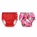 Chinmay Kids Combo of Baby Swim Diaper Waterproof Reusable Leakproof Adjustable Infant Pool Pant Boys Girls Swimsuit, Age Group - (4 months - 3 Years) | Red Monkey Print