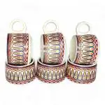 Joyful Jubilee Handcrafted Ceramic Cup Set with Intricate Floral Patterns | Rajasthani Art Printed Pattern Ceramic Cup & Mug for Tea and Coffee Mug | 125 ml | Pack of 6