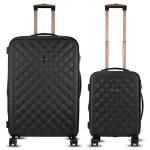 it luggage Fashionista ABS Hardsided Suitcase Expandable Combo- Black Medium & Cabin 8 Wheel Trolley 16-1646A-08 Set of 2 68 cm ,54 cm