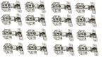 4-YOU Silver Stainless Steel Half Overlay Half Overlay 14 to 22 mm Auto Close Premium Concealed Hinges - 8 Degree Crank (pack of 8)