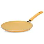 NAVRANG NAVRANG YELLOW ALUMINIUM GRANITE NONSTICK DOSA TAWA 260 MM, NON INDUCTION BASE,SOFT-TOUCH HANDLE