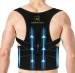 Anshelite India Premium Magnetic Back Brace Posture Corrector Therapy Shoulder Belt for Lower and Upper Back Pain Relief with Dual Metallic Plates at back Back Support Man & Woman (Free Size)