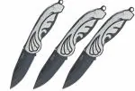 Shruthi Pocket Knife Foldable For Kitchen, Home , Travel and Office Tool stainless steel Assorted Colour/ Design Pack of 3