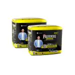 Friends UltraThinz Slim Fit Dry Pants for Men - Extra Large 18 Count - with thin design, grey colour, and anti-rash - Waist Size 25-48 Inch ;6 3.5-122 cm