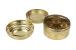 Spillbox Innovation LLP Handcrafted Brass Pooja Box / Brass Roli / Kumkum Puja Box / Dani Lid Holder with 5 Containers - 5 in 1 Box