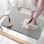 DHVYANT MART Soft Textured Bath Mat Non Slip, Comfort Bathtub Mats with Drain, PVC Loofah Shower Bathroom Mats for Wet Areas, Quick Drying,Shower Safety Bath Tub and Shower Mat 40X80CM [ PACK OF 1 ]