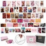 Decor & More - Peel N Stick Paper Wall Collage Kit, Posters For Teen Girl Room Decor, Rose Gold