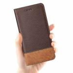 ClickCase Blazer Series Faux Leather Magnetic Card Holder Wallet Kickstand Case Flip Cover For POCO X6 5G (Brown)