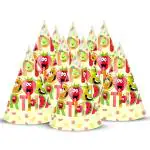 ZYOZIQUE Fruit Theme Birthday Hats, Birthday Cone Party Hats for Kids Birthday Party (PAck of 10)