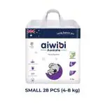 Aiwibi Australia Premium Baby Diaper Pant - S - 28pcs - All Round Protection with Bubble Bed Technology for Comfort & Softness and for feel Super Absorption_28 PCS_S