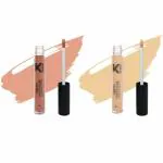 KINDED Peachy Orange and Cream Cushion Creamy Matte Waterproof Contour Liquid Concealer, 6 ml - Pack of 2