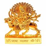 NAVYAKSH Metal Navratre Special Maa Durga Idol (5 inch, Golden)