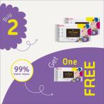 Tiffy & Toffee Premium Baby Skincare Wet Wipes 80 Pcs With Aloe Vera , Paraben Free - Super Saver Pack ( Buy 2 Get 1 Free )