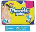MamyPoko Pants Standard Diapers, Large size ( pack of 4 ) - L  (4 Pieces)