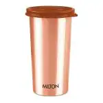 Milton Multicolor Round Copper Drinking Water Tumbler with Lid,480 ml