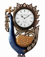 RoyalsCart Peacock Analog Wall Clock for Home, Office, School, Gym, Shop and Gifting || Clock Size - 30 cm x 45 cm [12 x 18 inches] [KTWC152]