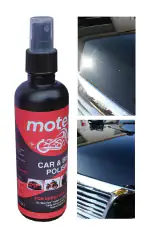 MOTEXO Liquid Car Polish for Metal Parts, Dashboard, Leather, Bumper, Exterior, Chrome Accent, Windscreen, Headlight