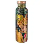 Ayurvedacopper Copper Radha Krishna Water Bottle, 1 L