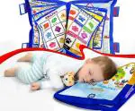 BHVMEY Blue Soft Velvet Educational Cushion Hindi and English Learning Book for Kids (1 year)