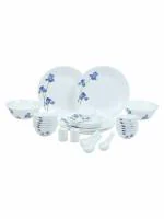 LaOpala Novo Blue Orchid Opalware Dinner Set 35 pcs