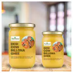 Nutrifarms Pure Ghee Cow Billona Cow Ghee For Gives Strength | Bilona Ghee Good For Gut | Desi Ghee For Delicious Food | Cow Ghee Bilona Method For Healthy Heart |Desi Ghee Buy 1 Ltr Get 500 Ml Free