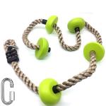 REZNOR 6.5ft Kids Climbing Rope with 5 Green Plastic Knots Swing Set