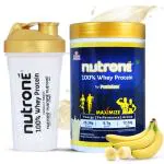 Nutrone Whey Protein Banana Vanilla Jar 480 gm with Free Shaker
