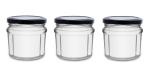 Machak Black Glass Gijar Kitchen Storage Glass Container, 300 Ml (Pack Of 3)