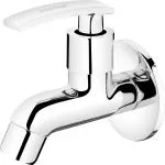 Plantex Pure Single Handle Bib Cock for Kitchen Sink Tap with Brass Wall Flange & Teflon Tape (Mirror-Chrome Finish)
