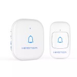 Wireless Doorbell, Himster Waterproof Door Bell Chime Kit Alarm for Home at Upto 1000 Feet Range Operating with 56 Melodies, LED Flash, 7 Levels Adjustable Volume (White 1 Transmitter & 1 Receiver)