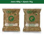 Goshudh Ajwain 1Kg & Jeera 400gm Combo Pack 1400g
