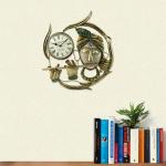 Handicrafts Paradise Elegant Decorative Krishna Playing Flute Wall Clock Showpiece 19 inch