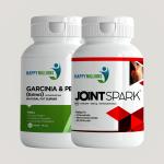 Happy Millions Garcinia & Pepper extract and JointSpark | Combo pack of 2 (60 + 60 Tablets)