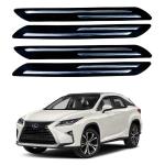 Oshotto (BP-02) Car Black Rubber Bumper Protector with Double Chrome line Compatible with Lexus RX -(Set of 4 pcs)
